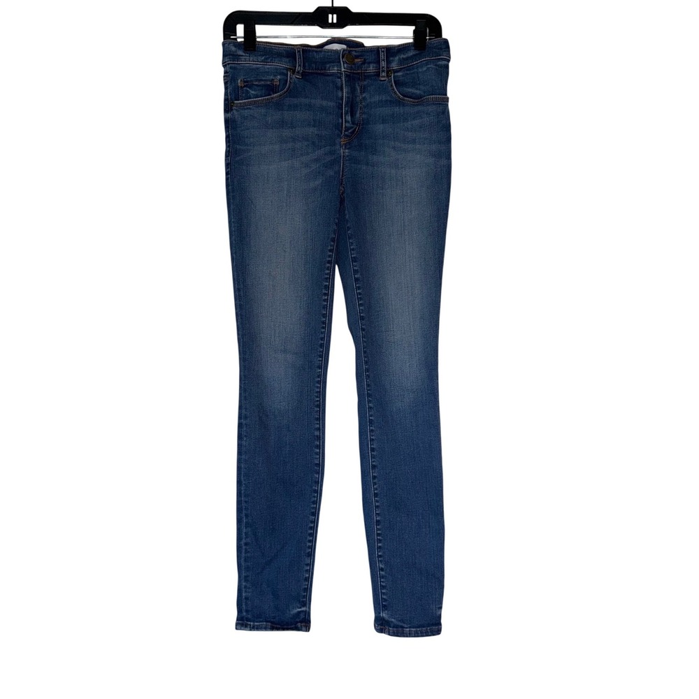LOFT Womens Medium Wash Skinny Jeans Blue Denim Mid Rise Stretch Size 26/2
